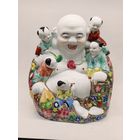 Статуэтка "Хотэй с детьм", фарфор Китай