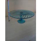 Тортовница, котфетница СССР,  цветное стекло