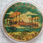 1 цветной экю 1994 года Великобритания. Братья Райт.Триплан.