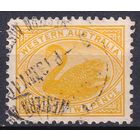 163.Aust. Великобритания. Австралийские штаты. Западная Австралия. Чёрный лебедь. Стандарт. 1905 г. 2p. Mi.#63A.