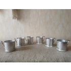 Шесть старых красивых подстаканников "Космос (К звёздам)". СССР, 60-е годы прошлого столетия.