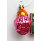 Ёлочная игрушка. Голова клоуна. Н-59.