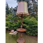 РЕДКИЙ Антикварный Торшер с Полкой, Дуб, Европа, Первая половина ХХ века.