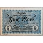 Германия 5 марок 1918 г Флёа (Flоha) 146.01.b, N #  Reihe B, аUNC, В/З