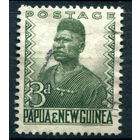 Британские колонии - Папуа Новая Гвинея - 1952/60г. - ландшафты, виды, местные мотивы, 3 P - 1 марка - гашёная [Mi 5]. #3-WB-90-A-1