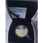 Серебряная монета Альманские болота. Сова (20 рублей, РБ, 2005 год)