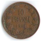 10 пенни 1911 год _состояние VF/XF
