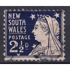 71.Aust. Великобритания. Австралийские штаты. Новый Южный Уэльс. Виктория. Стандарт. 1897 г. 2 1/2d. Mi.#85.