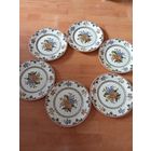 Редкий комплект столовых тарелок на 6 персон известной фирмы " Виллерой Бох" из серии " Старый Амстердам " , Германия, витринный вариант. Подходит для посудомоечной машины.