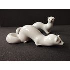 Статуэтка фарфоровая Ласка на охоте (горностай). Полонное, СССР