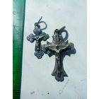 Крест старинный 2 шт, не серебро 30 мм ЗА ВСЕ