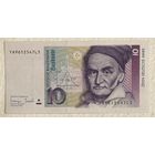 Банкнота 10 марок. 1993 год, ФРГ. Карл Фридрих Гаусс. Секстант. НЕ БЫЛА В ОБОРОТЕ