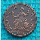 Великобритании 1 фартинг 1721 года. Виктория. Корона. Предложи свою цену или обмен!