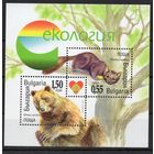 Болгария 2006 Фауна медведь куница блок (4745)
