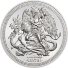 RARE Остров Мэн 1 Ангел 2018г. "Ангел". Пьедфорт. Монета в капсуле; подарочном футляре; сертификат; коробка. СЕРЕБРО 62,20гр.(2 oz).