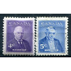 Британские колонии - Канада - 1955г. - премьер-министры - 2 марки - полная серия, MH, гашёная [Mi 306-307]. #3-WB-102-A-2