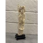 Фигурка из БИВНЯ МАМОНТА. Рыбак.20,5 см.   Распродажа коллекции!!!