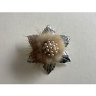 Брошь Цветок  жемчуг ручная работа Англия винтаж