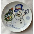 Фарфоровая тарелка    "Снеговик"     ДФЗ