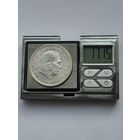 5 крон Дания 1964 года, Свадьба Принцессы Анны Марии, Король Фредерик IX (1947 - 1972). Серебро 800. Монета не чищена. L45579.