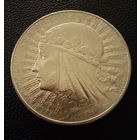 10 злотых 1932 г.  Польша.  ЯДВИГА.  Серебро