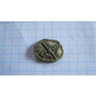 Ременная петля. "бегунок". С потерей. Бронза, позолота.