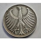 1951 год  5 марок  Германия    серебро