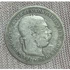 Монета Австро-Венгрия 1 крона 1893 год. Франц Иосиф I. Серебро