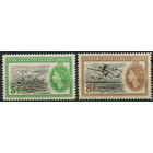 Теркс и Кайкос 1955 ** Корабль, Птицы Фламинго, 2 марки из серии, Британские колонии