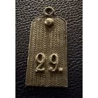 Жетон.  "Жетон в виде погона подпоручика 29-й пехотной дивизии."  СЕРЕБРО.