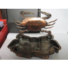 Пепельница с крабом-зажигалкой Marlboro. Силумин.