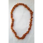 Бусы. Натуральный янтарь. 70-е годы,  СССР.  Длина 47 см