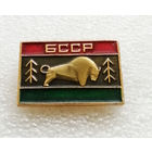 БССР. Зубр. Флаг. Белоруссия #1652-CP27