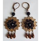 Серьги, 70-е Германия. Длина 6 см, ширина 2,6 см