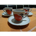 Кофейная пара ,Зугдидский фарфоровый з-д, Грузинская ССР, 70-е г.г.