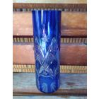 Ваза синее Нёманское стекло