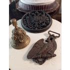 - Колокольчик-Вызывной Герб-Накладка Орёл-Подвес Рама Подсвечники Сумка театральная Домик коллекционный  (Можно в розницу)