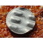 Германия (ФРГ). 5 марок 1989 F. Брак, аннулят, гашение ЦБ Германии. Торг.