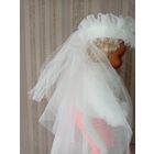 Фата СССР, головной убор невесты СССР, шляпа с фатой советская