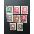 Польша 1950 Неполная серия марок с надпечаткой "GROSZY" 1950 года Mi.547-549,551-555 "Президент Болеслав Берут" (гашение без клея, следы наклеек) Mi.650-652,654-658 каталог 38.00 евро