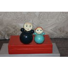 Неваляшки времён СССР, 2 шт., высота 8.5 и 6.5 см.