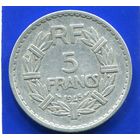 Франция 5 франков 1945 В