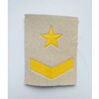 Нашивка годичка на белую фланку воспитанников нахимовских училищ и высших училищ ВМФ СССР на первом годе обучения