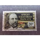 Франция 1940г. Французские колонии (Французская Экваториальная Африка)  Стандартные выпуски 1937-1940 гг. с надпечаткой "LIBRE"  красного цвета  губернатор Виктор Лиотар  Mi 137b (280,0 е)