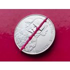 СССР. 1 рубль 1988 - 160 лет со дня рождения русского писателя Л. Н. Толстого. Брак, разворот (поворот). (2). Торг.