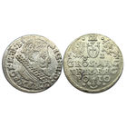 Трояк (3 гроша) 1624 года Краков Сигизмунд III Ваза