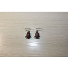 Мельхиоровые серьги с  вставками из камня.