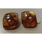 Запонки Янтарные. СССР. Калининградский янтарный комбинат - "ЯК4" - 1964 год. Состояние