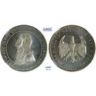 5 рейхсмарок 1927 г. F. Веймарская республика. Германия. NGC MS 64. 450 лет Тюбингенскому университету. Серебро. Очень редкие. 40 тыс. шт. КМ# 55