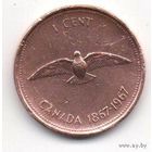 КОНФЕДЕРАЦИЯ КАНАДА 1 ЦЕНТ 1967. 100 лет Конфедерации Канада. ФАУНА. ГОЛУБЬ